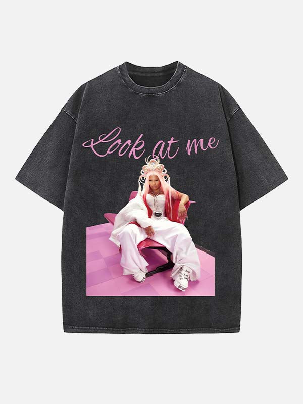 Nicki Minaj Print Round Neck T-shirt
