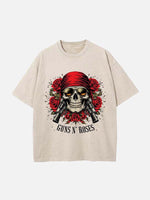 GUNS N' ROSES Print Round Neck T-shirt