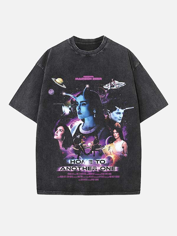 Madison Beer Print Round Neck T-shirt