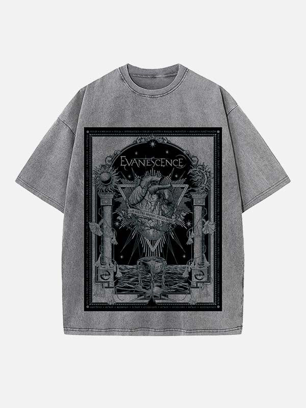 Evanescence Print Round Neck T-shirt
