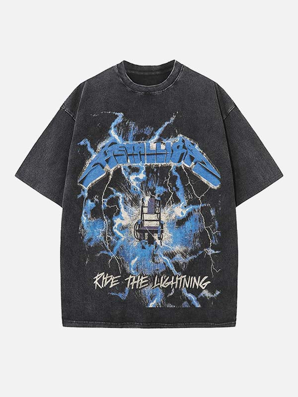 Metallica Print Round Neck T-shirt