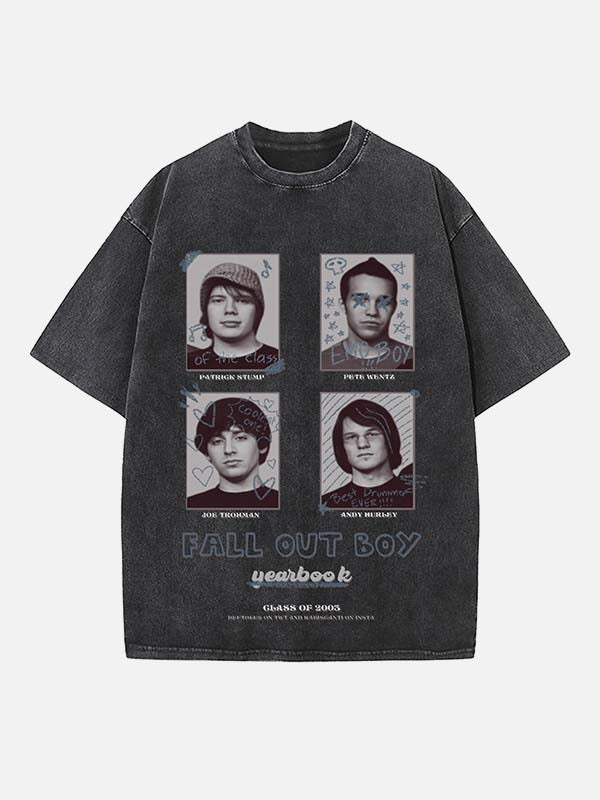 Fall Out Boy Print Round Neck T-shirt