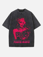 Miley Cyrus Print Round Neck T-shirt