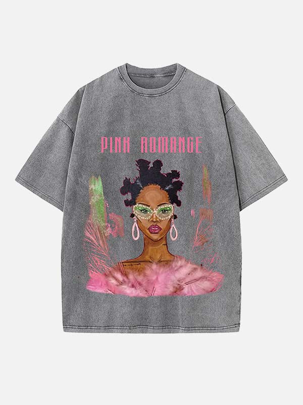 Rihanna Print Round Neck T-shirt