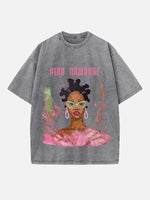 Rihanna Print Round Neck T-shirt