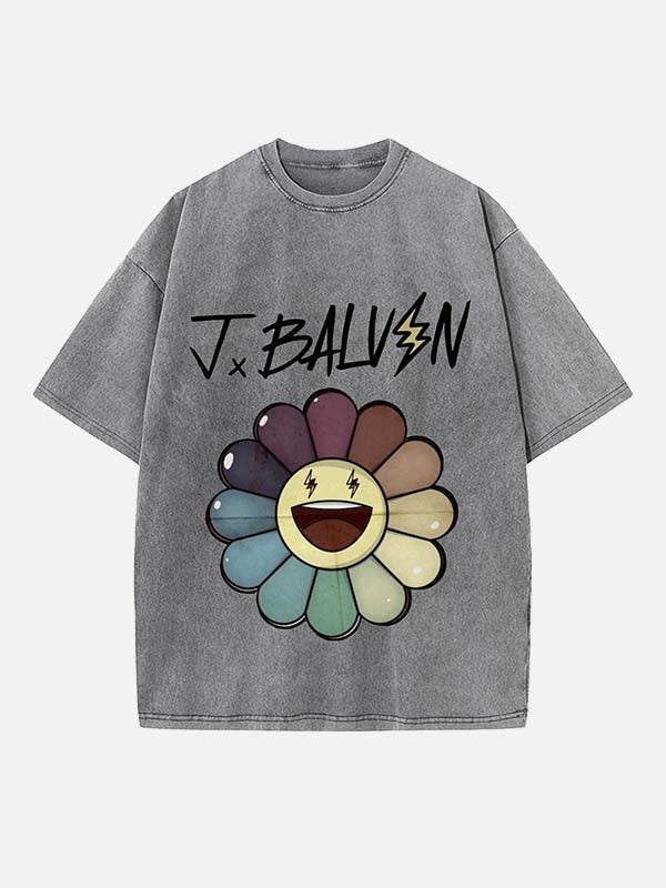 J Balvin Print Round Neck T-shirt