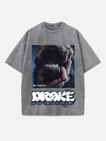 Drake Print Round Neck T-shirt