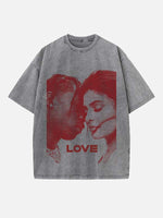 Travis Scott Print Round Neck T-shirt