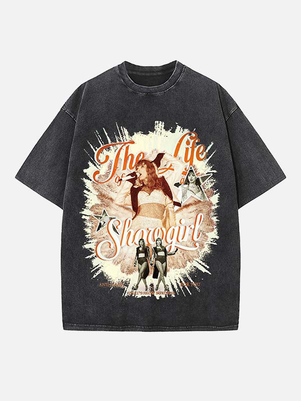 Taylor Swift Print Round Neck T-shirt