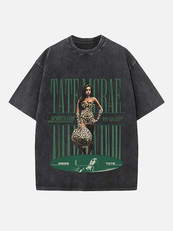 Tate McRae Print Round Neck T-shirt