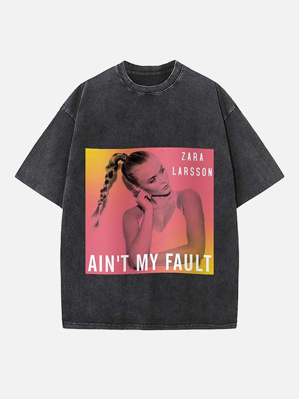 Zara Larsson Print Round Neck T-shirt