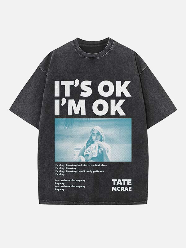 Tate McRae Print Round Neck T-shirt