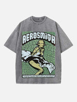 Aerosmith Print Round Neck T-shirt