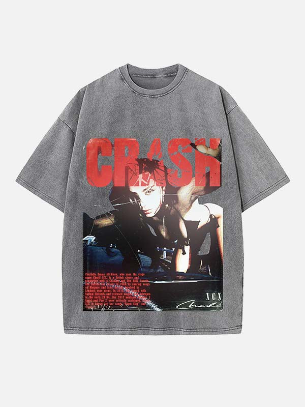 Charli xcx Print Round Neck T-shirt