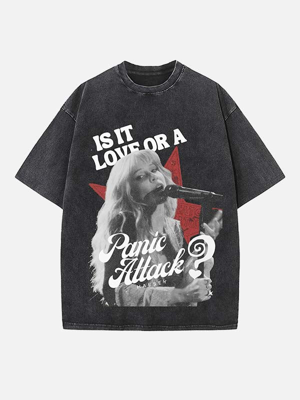 Halsey Print Round Neck T-shirt