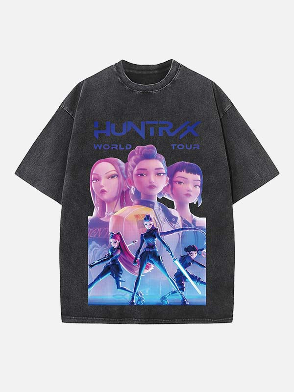HUNTR/X Print Round Neck T-shirt