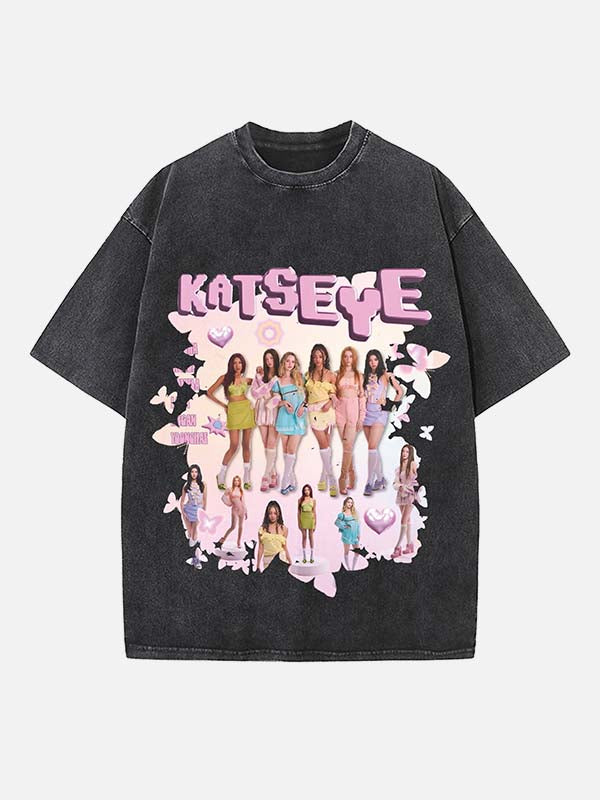 KATSEYE Print Round Neck T-shirt