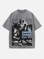 Oasis Print Round Neck T-shirt