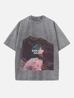 Halsey Print Round Neck T-shirt