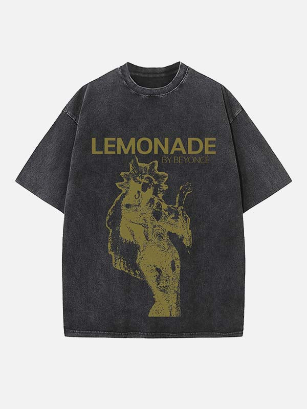 Beyoncé Print Round Neck T-shirt