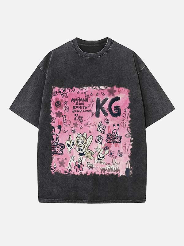 Karol G Print Round Neck T-shirt