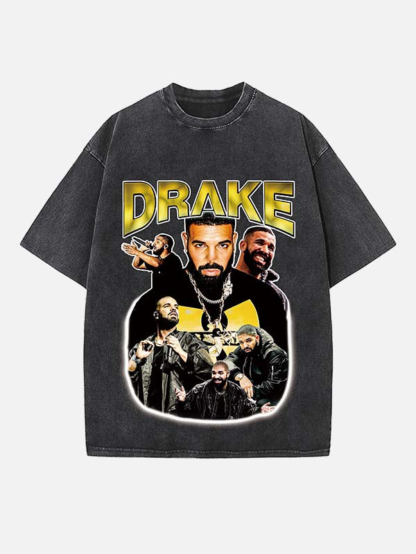 Drake Print Round Neck T-shirt