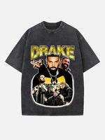 Drake Print Round Neck T-shirt