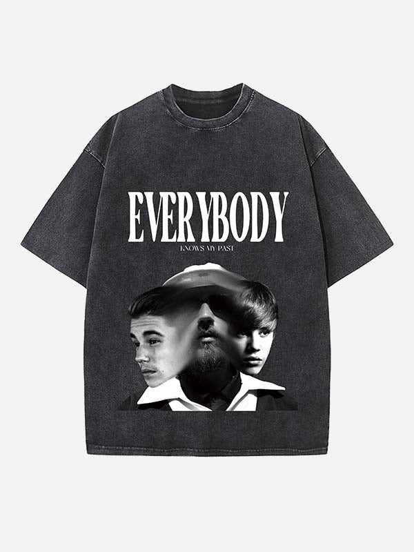 Justin Bieber Print Round Neck T-shirt