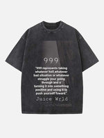 Juice WRLD Print Round Neck T-shirt