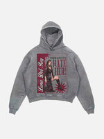 Lana Del Rey Print Slant Pockets Hoodie