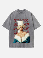 Rihanna Print Round Neck T-shirt