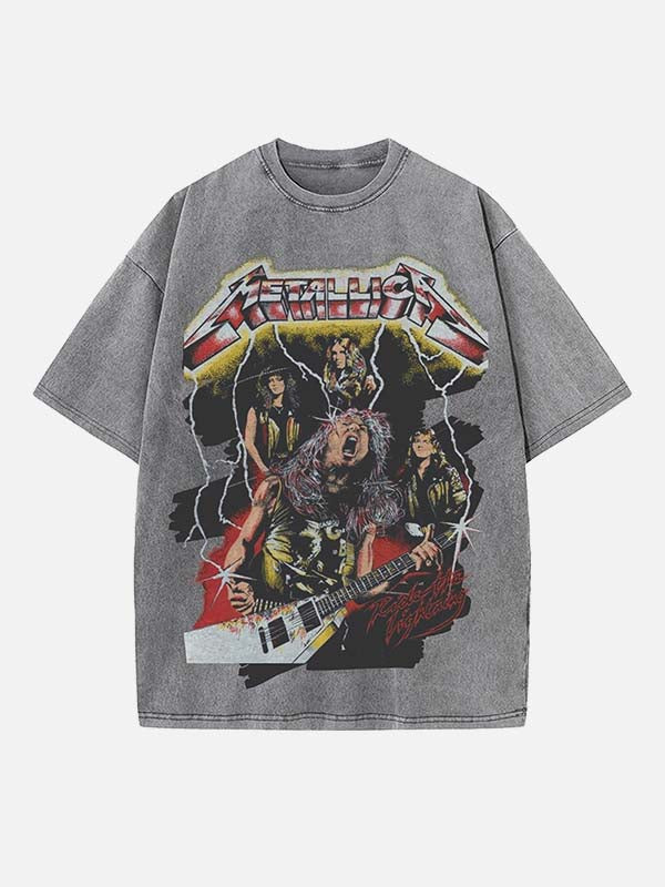 Metallica Print Round Neck T-shirt