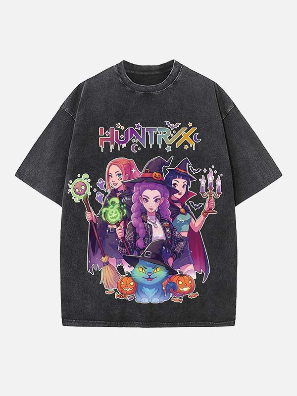 HUNTR/X Print Round Neck T-shirt