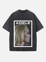 Adele Print Round Neck T-shirt