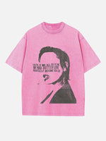 Demi Lovato Print Round Neck T-shirt