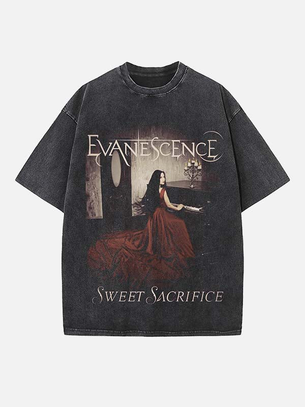 Evanescence Print Round Neck T-shirt