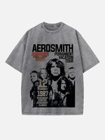 Aerosmith Print Round Neck T-shirt