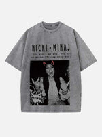 Nicki Minaj Print Round Neck T-shirt