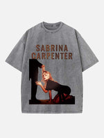 Sabrina Carpenter Print Round Neck T-shirt
