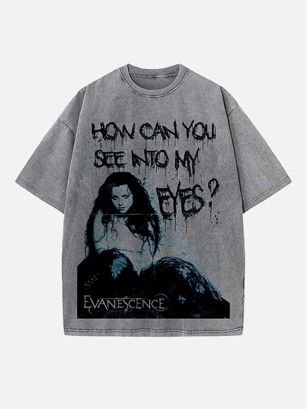Evanescence Print Round Neck T-shirt