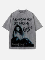 Evanescence Print Round Neck T-shirt