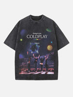 Coldplay Print Round Neck T-shirt