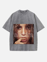 Shakira Print Round Neck T-shirt