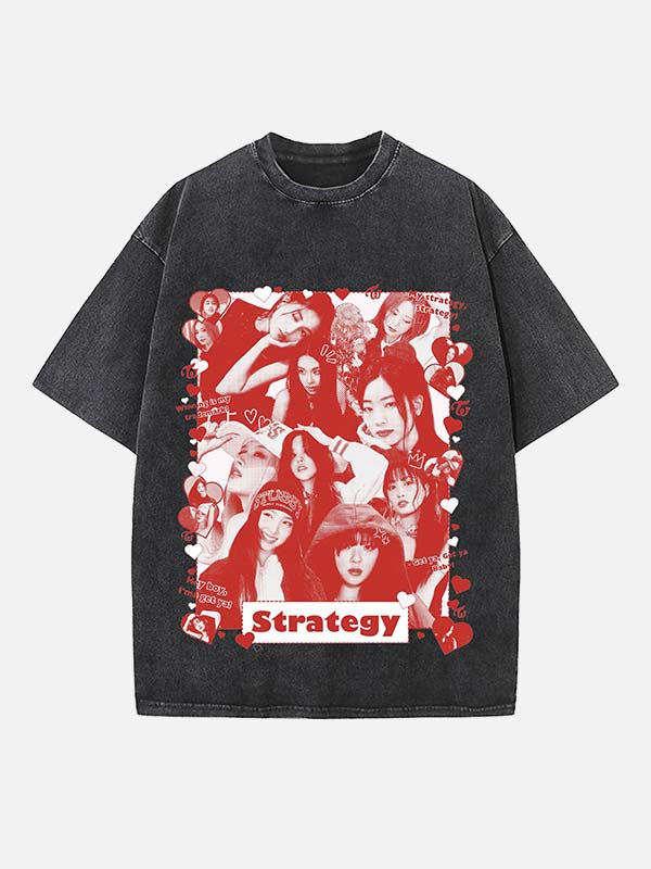 TWICE Print Round Neck T-shirt