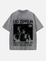 Led Zeppelin Print Round Neck T-shirt