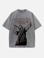 Post Malone Print Round Neck T-shirt