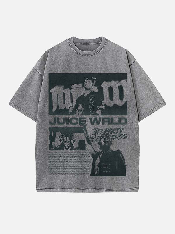 Juice WRLD Print Round Neck T-shirt