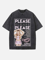 Sabrina Carpenter Print Round Neck T-shirt
