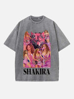Shakira Print Round Neck T-shirt