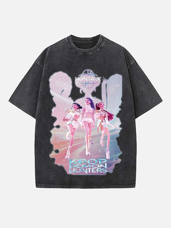 HUNTR/X Print Round Neck T-shirt